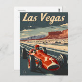 ヴィンテージレーシングカーinラスベガス ポストカード (正面/裏面)