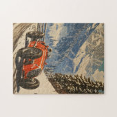 ヴィンテージレーシングカーin the alps ジグソーパズル (横)