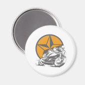 ヴィンテージレーシングサークルスター マグネット (正面/裏面)