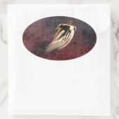 ヴィンテージレーシングバイク。 楕円形シール (バッグ)