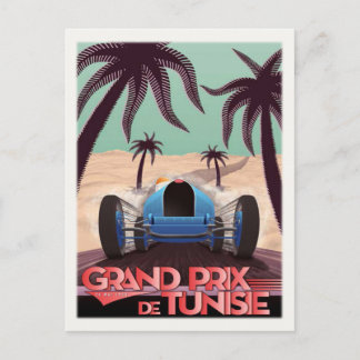 ヴィンテージレーシングポスター付き葉書 ポストカード