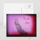 ヴィンテージレーシングヨットサンキューハガキ ポストカード (正面/裏面)