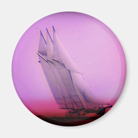 ヴィンテージレーシングヨットマグネット マグネット (正面)