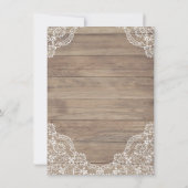 ヴィンテージレースお洒落オールドバーンリハーサルディナー 招待状 (裏面)