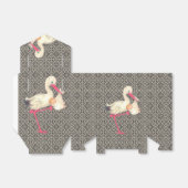 ヴィンテージレースとコウノトリ赤ちゃんシャワー フェイバーボックス (折り畳みなし)