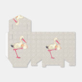 ヴィンテージレースとコウノトリ赤ちゃんシャワー フェイバーボックス (折り畳みなし)