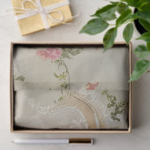 ヴィンテージレースとバラデコページティッシュペーパー 薄葉紙 (ギフト)