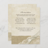 ヴィンテージレースとバーラップ情報カード エンクロージャーカード (正面/裏面)