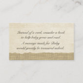 ヴィンテージレースとブルーボウインサートカード エンクロージャーカード (裏面)