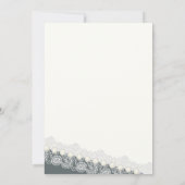 ヴィンテージレースと真珠のフローラ日付を保存 招待状 (裏面)