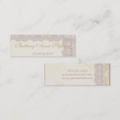 ヴィンテージレースと真珠の卒業名の挿入 コーリングカード (正面/裏面)