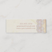 ヴィンテージレースと真珠の卒業名の挿入 コーリングカード (裏面)