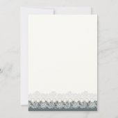 ヴィンテージレースと真珠フローラ60誕生日 招待状 (裏面)