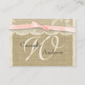 ヴィンテージレースと赤面ボーインサートカード エンクロージャーカード (裏面)