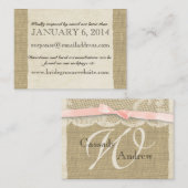 ヴィンテージレースと赤面ボーインサートカード エンクロージャーカード (正面/裏面)