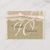 ヴィンテージレースと赤面ボーインサートカード エンクロージャーカード (裏面)