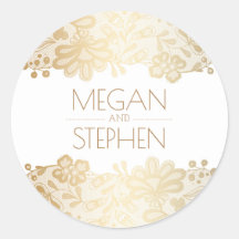 ヴィンテージレースと金ゴールドとホワ結婚イト