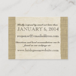 ヴィンテージレースとBurlapルックインサートカード エンクロージャーカード