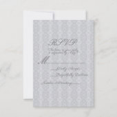ヴィンテージレースのようレエレガントースRSVP返信 出欠カード (正面)