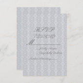 ヴィンテージレースのようレエレガントースRSVP返信 出欠カード (正面/裏面)