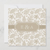 ヴィンテージレースのよう葉秋の結婚式招待状 招待状 (裏面)