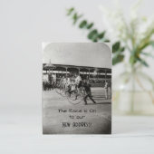 ヴィンテージレースの新しい住所 ポストカード (スタンド正面)