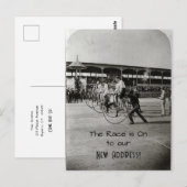 ヴィンテージレースの新しい住所 ポストカード (正面/裏面)