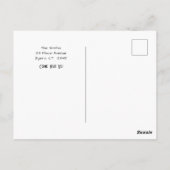 ヴィンテージレースの新しい住所 ポストカード (裏面)