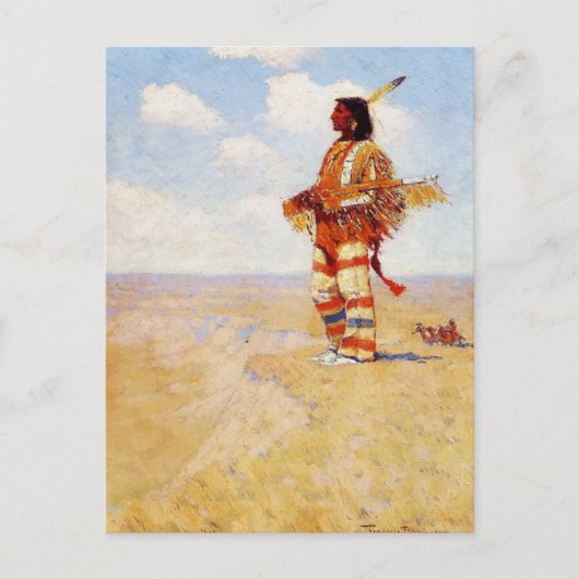 ヴィンテージレースの最後のフレデリック・レミントン ポストカード (正面)