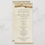 ヴィンテージレースアンドタンボウ結婚式 プログラム (正面/裏面)