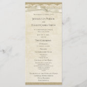 ヴィンテージレースアンドバーラップ結婚式 プログラム (正面)