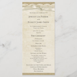 ヴィンテージレースアンドバーラップ結婚式 プログラム