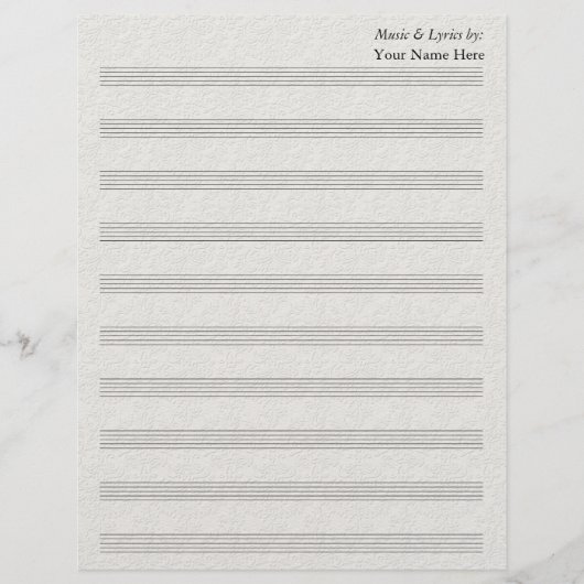 ヴィンテージレースエンボスシ空白のート音楽10ステーブ (正面)