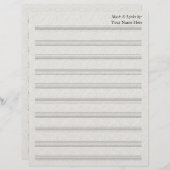 ヴィンテージレースエンボスシ空白のート音楽10ステーブ (正面/裏面)