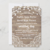 ヴィンテージレースオールドバーンストリングラ結婚イト 招待状 (正面)