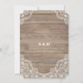 ヴィンテージレースオールドバーンストリングラ結婚イト 招待状 (裏面)