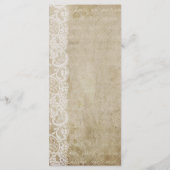 ヴィンテージレースオールドワールド結婚式 プログラム (裏面)