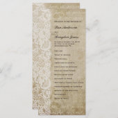 ヴィンテージレースオールドワールド結婚式 プログラム (正面/裏面)