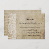 ヴィンテージレースオールドワールドRSVPカード 出欠カード (正面/裏面)