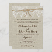 ヴィンテージレースカントリー結婚フェア 招待状 (正面/裏面)