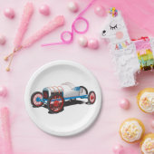 ヴィンテージレースカークラシック自動車 ペーパープレート (パーティー)