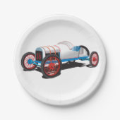 ヴィンテージレースカークラシック自動車 ペーパープレート (正面)