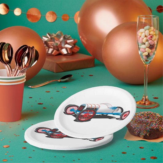 ヴィンテージレースカークラシック自動車 ペーパープレート