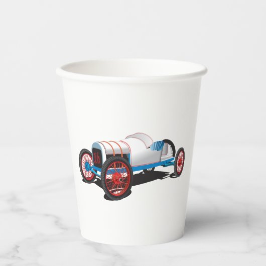 ヴィンテージレースカークラシック自動車 紙コップ (正面)