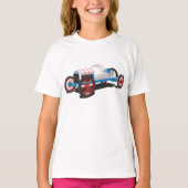 ヴィンテージレースカークラシック自動車 Tシャツ (正面)
