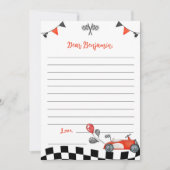 ヴィンテージレースカータイムカプセルノートメッセージカード サンキューカード (正面)