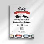 ヴィンテージレースカーツーファスト誕生日招待状 招待状