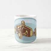 ヴィンテージレースカードライバークラシックモータースポーツアート コーヒーマグカップ (中央)