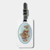 ヴィンテージレースカードライバークラシックモータースポーツアート ラゲッジタグ (正面縦)