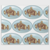 ヴィンテージレースカードライバークラシックモータースポーツアート ラッピングペーパー (フラット)